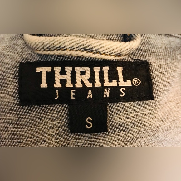 Thrill Jeans Super Torn Long Coat Size Small - Picture 8 of 9